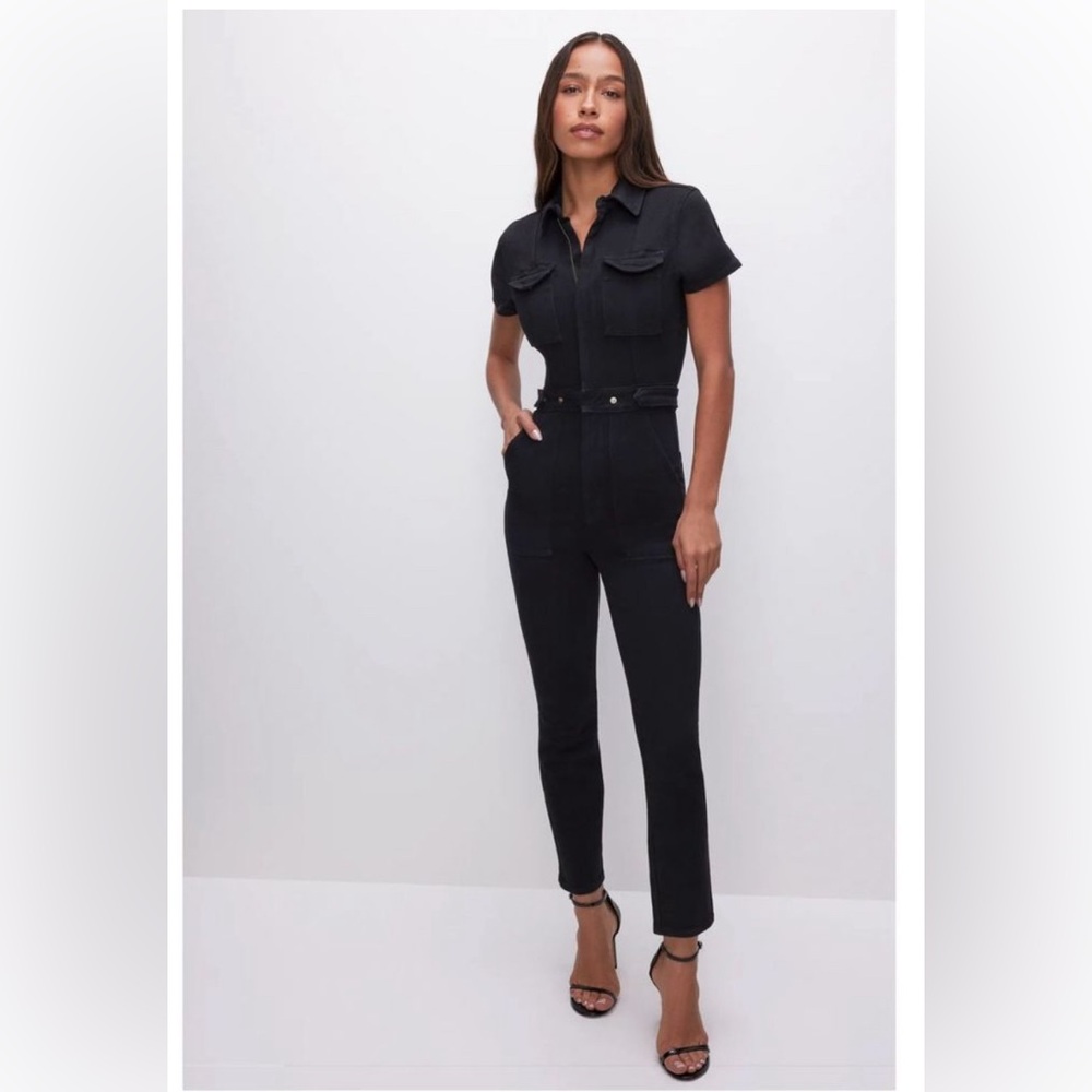 Good American Women's Black Jumpsuit